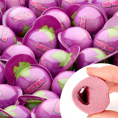 OEM Bulk Filled Gummy Balls Mango Shape Soft  Halal Certified Fruit Soft Candy